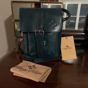 Patricia Nash Cascina Blue Coral Cross Body Bag.